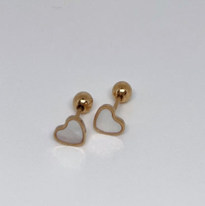 Heart Earrings - 18k Gold Plated