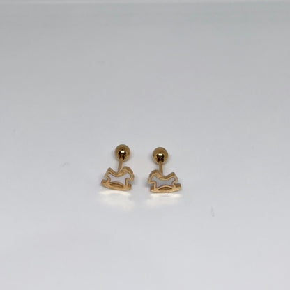 Rocking Horse Earrings - 18k Gold Plated